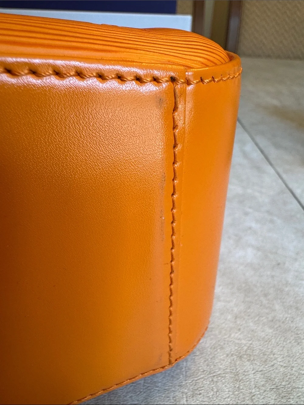 Louis Vuitton Orange Leather Satchel